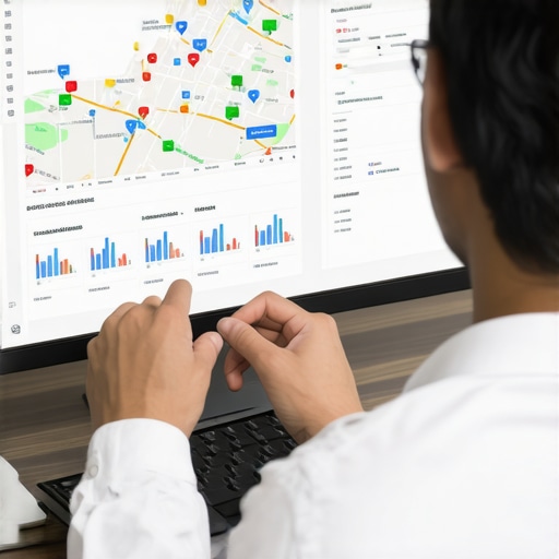 SEO expert analyzing local search and map pack optimization data.