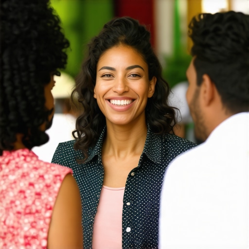 Community Engagement in Local SEO Business owner participating in local event, fostering community trust