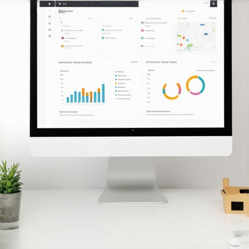 Person analyzing local search rankings and citations on a computer