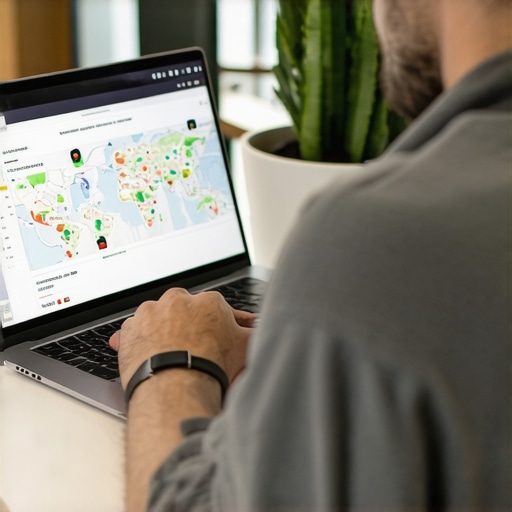 Consultant reviewing local SEO reports and Google My Business insights