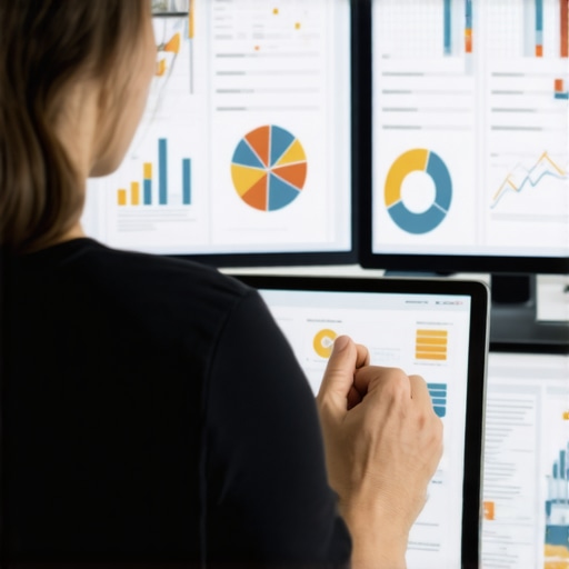 Person reviewing local SEO analytics and map data