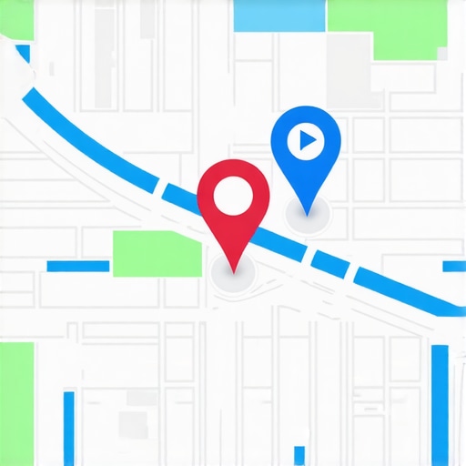 Local Business Map Optimization A detailed digital map highlighting local business listings with SEO indicators.
