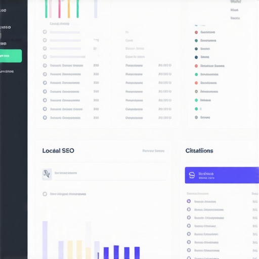 Screenshot of a comprehensive local SEO management dashboard showing rankings, reviews, citations, and backlinks.