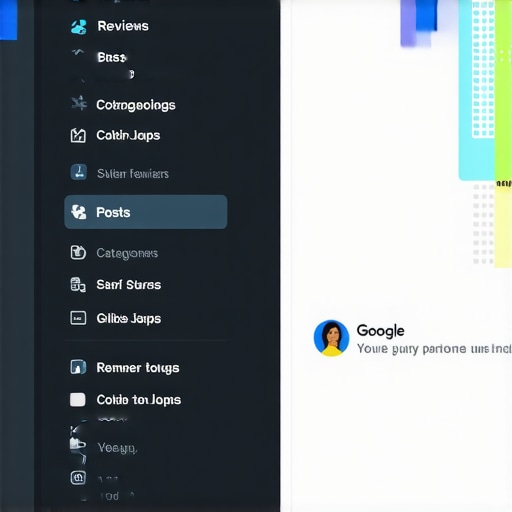 Google My Business dashboard with verified info, reviews, and posts