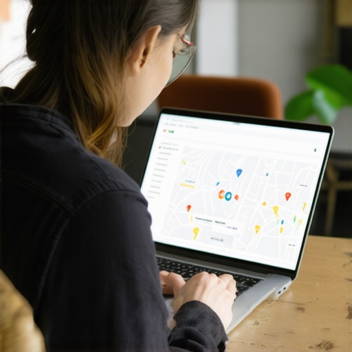 Business owner working on GMB profile optimization