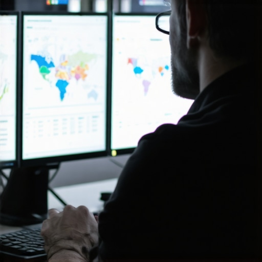 Person reviewing detailed local SEO metrics on computer screens