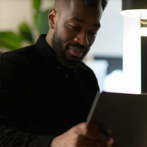 Business owner editing Google My Business profile on laptop.