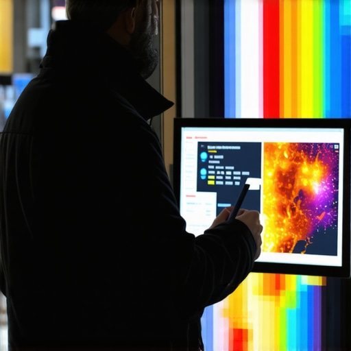 Business owner reviewing heatmaps indicating customer foot traffic in store.