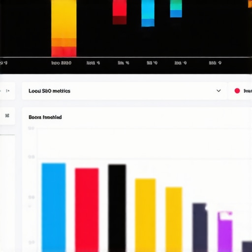 Screenshot of an advanced local SEO analytics dashboard with real-time metrics