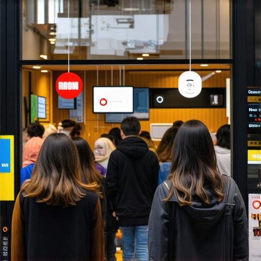 Storefront with sensors, signage, and digital interactions demonstrating real-world engagement.
