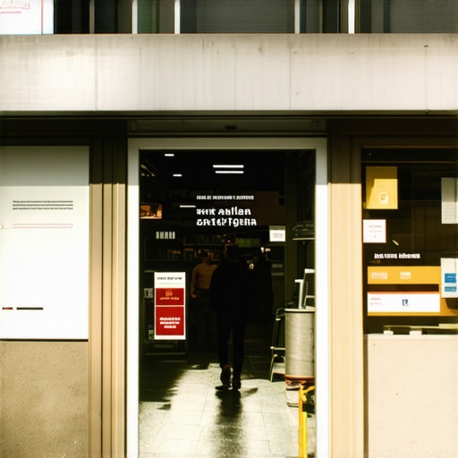 A welcoming storefront in a busy downtown area, showcasing clear signage and active foot traffic.